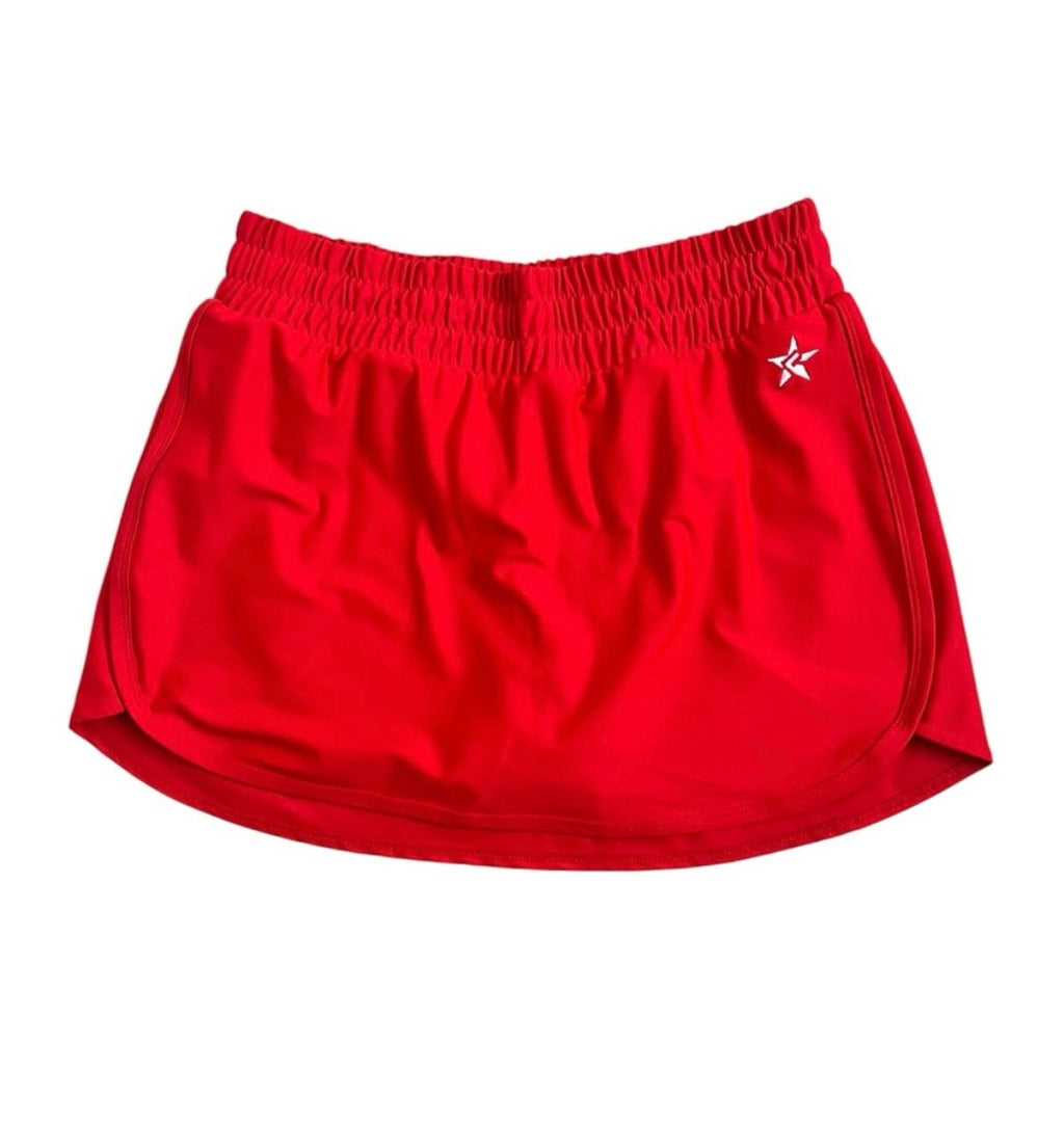 Rental for Rebel Performance Skort in Red size Adult Small (skirt only)