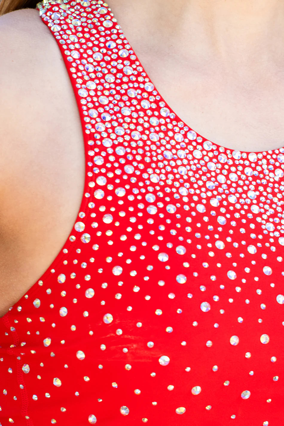 Rental for Crystal Couture Sports Tank in Red size Medium (tank only)