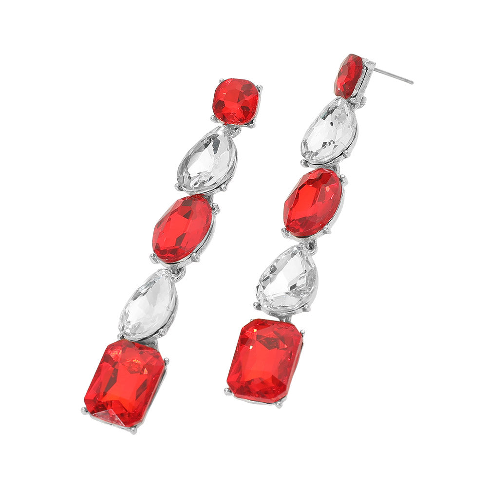 The Tatum- Red and Crystal Silver
