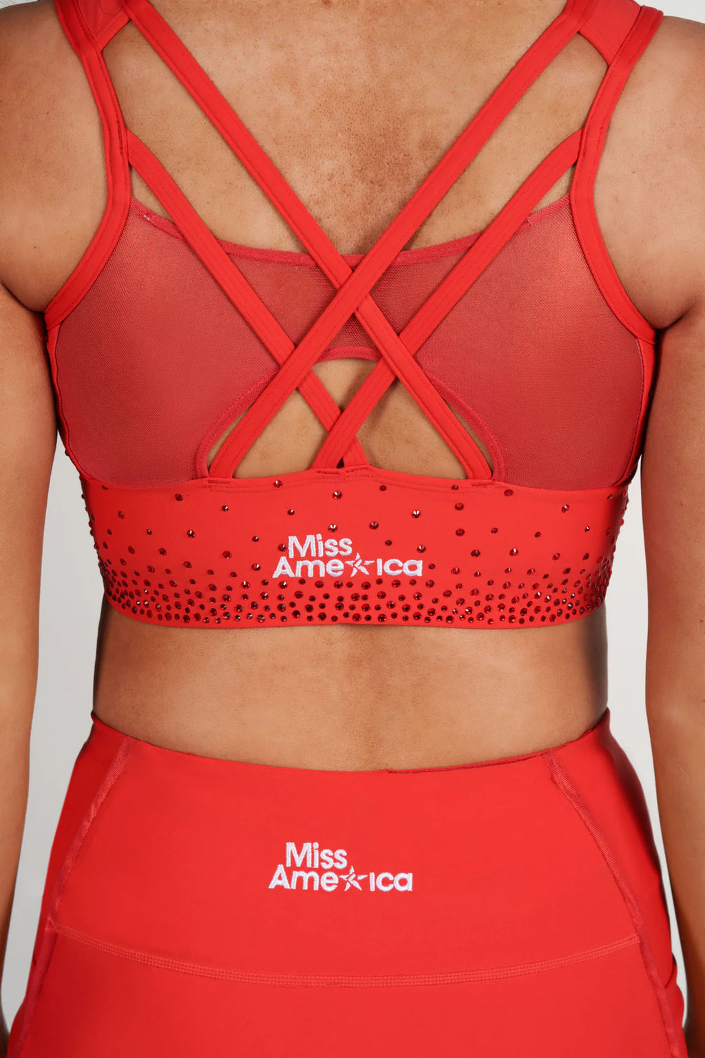 Rental for MISS AMERICA LONGLINE SPORTS BRA IN REGENT RED Adult Medium (top only)