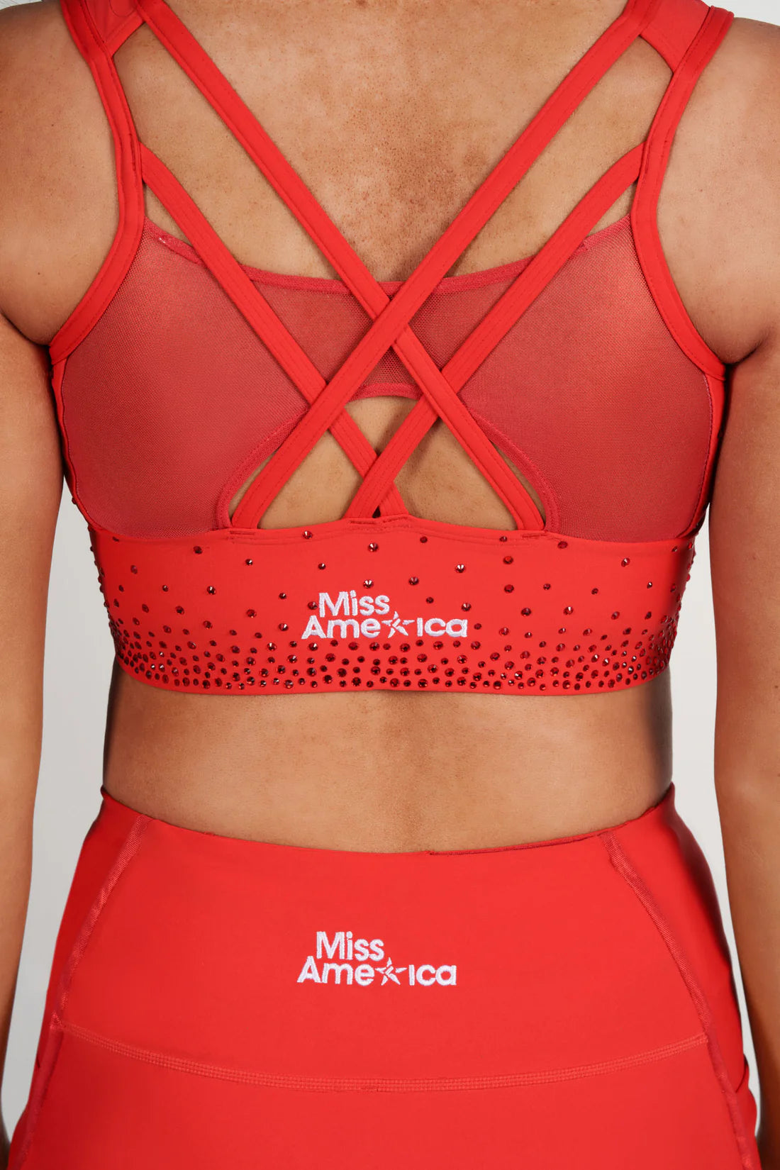 Rental for MISS AMERICA LONGLINE SPORTS BRA IN REGENT RED Adult Medium (top only)