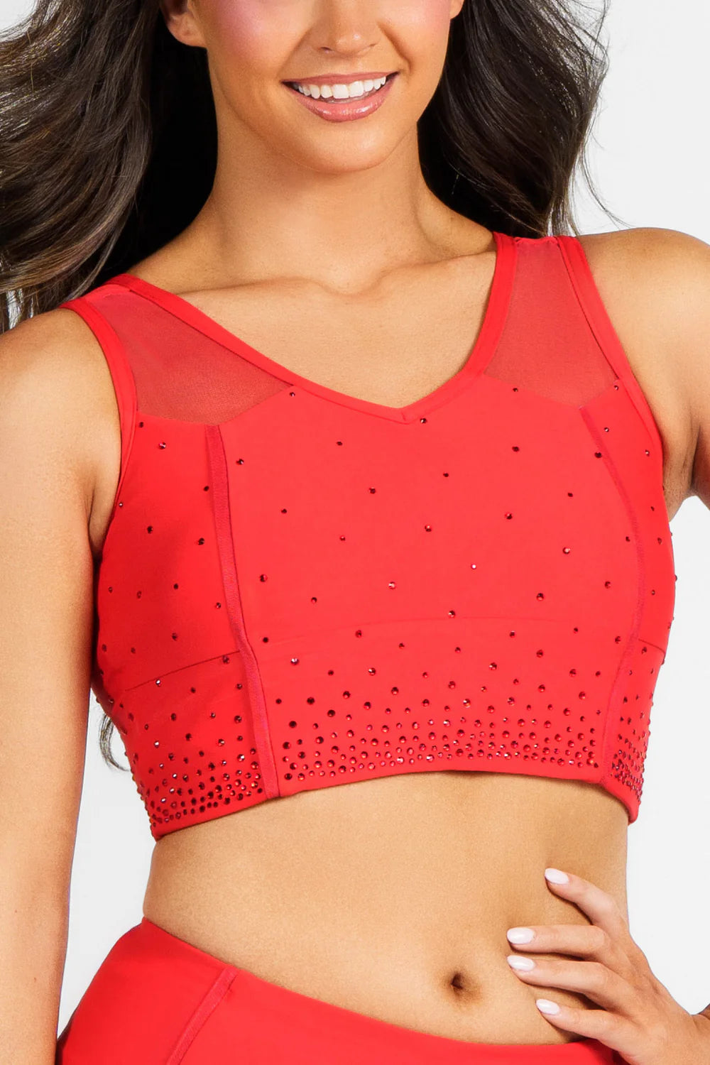 Rental for MISS AMERICA LONGLINE SPORTS BRA IN REGENT RED Adult Medium (top only)