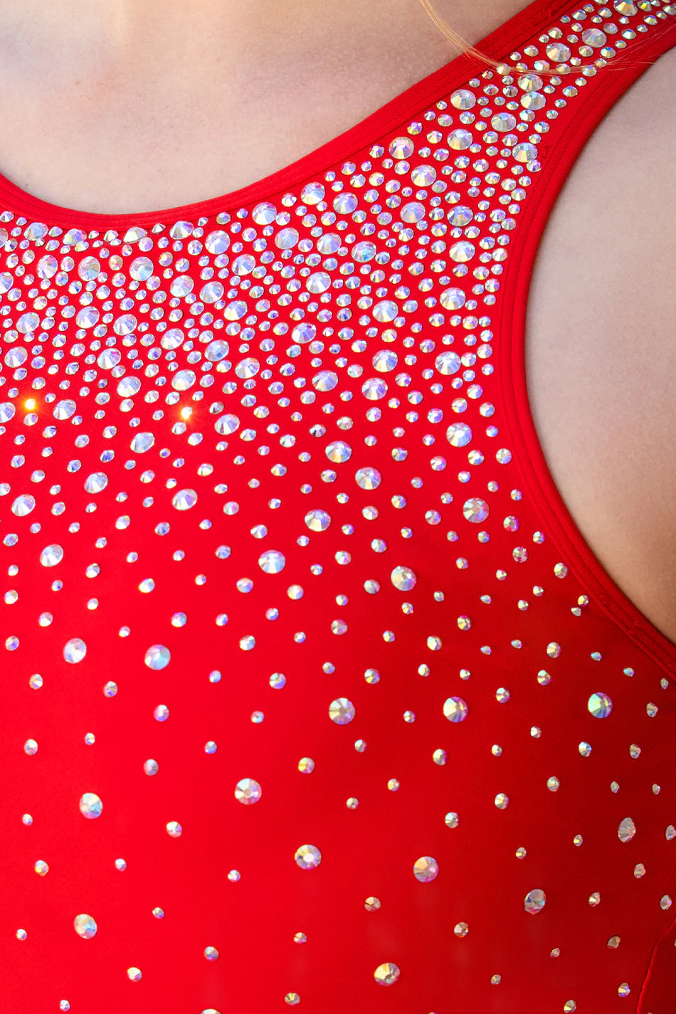 Rental for Crystal Couture Longline Tank in Red size Medium (tank only)