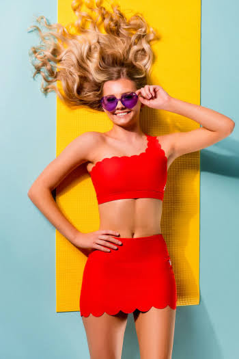 Rental for MISS AMERICA SCALLOPED TOP in Adult Medium (top only)